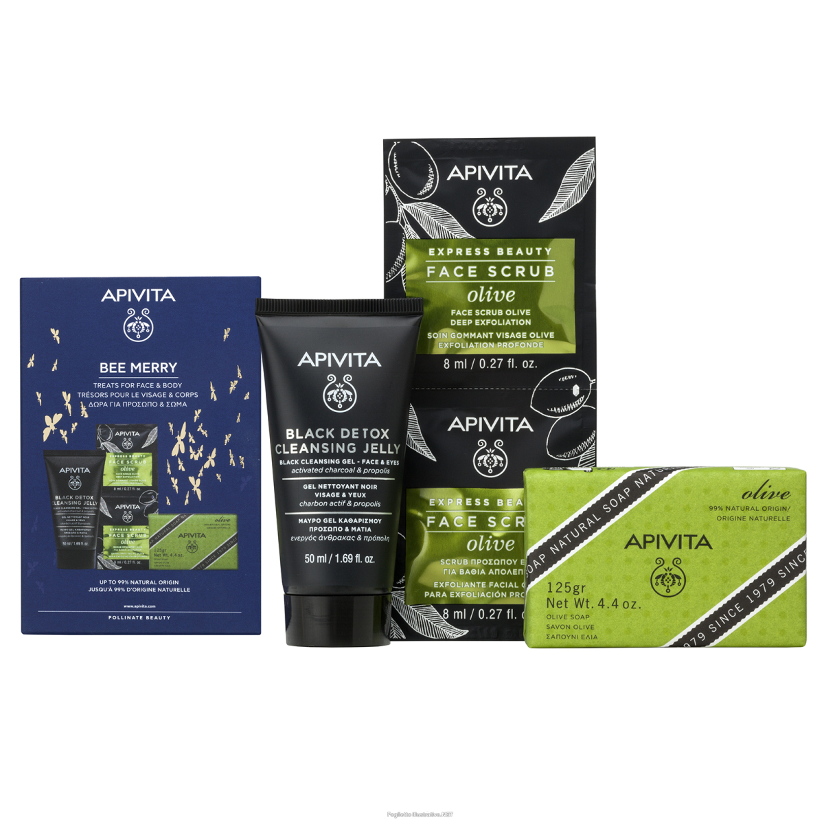 Cerca Offerte di apivita cofanetto gel detergente black detox 50ml+sapone naturale all'oliva 125gr+scrub viso all'oliva 2x8ml 881n e acquista online