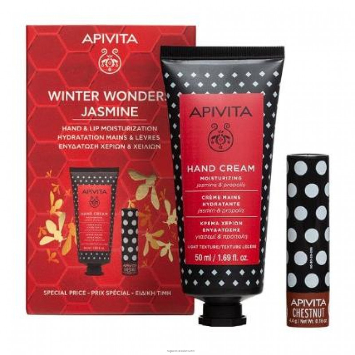 Cerca Offerte di apivita cofanetto regalo hugs & kisses jasmine con crema mani idratante al gelsomino 50 ml+ balsamo labbra ribes nero 4,4 g e acquista online