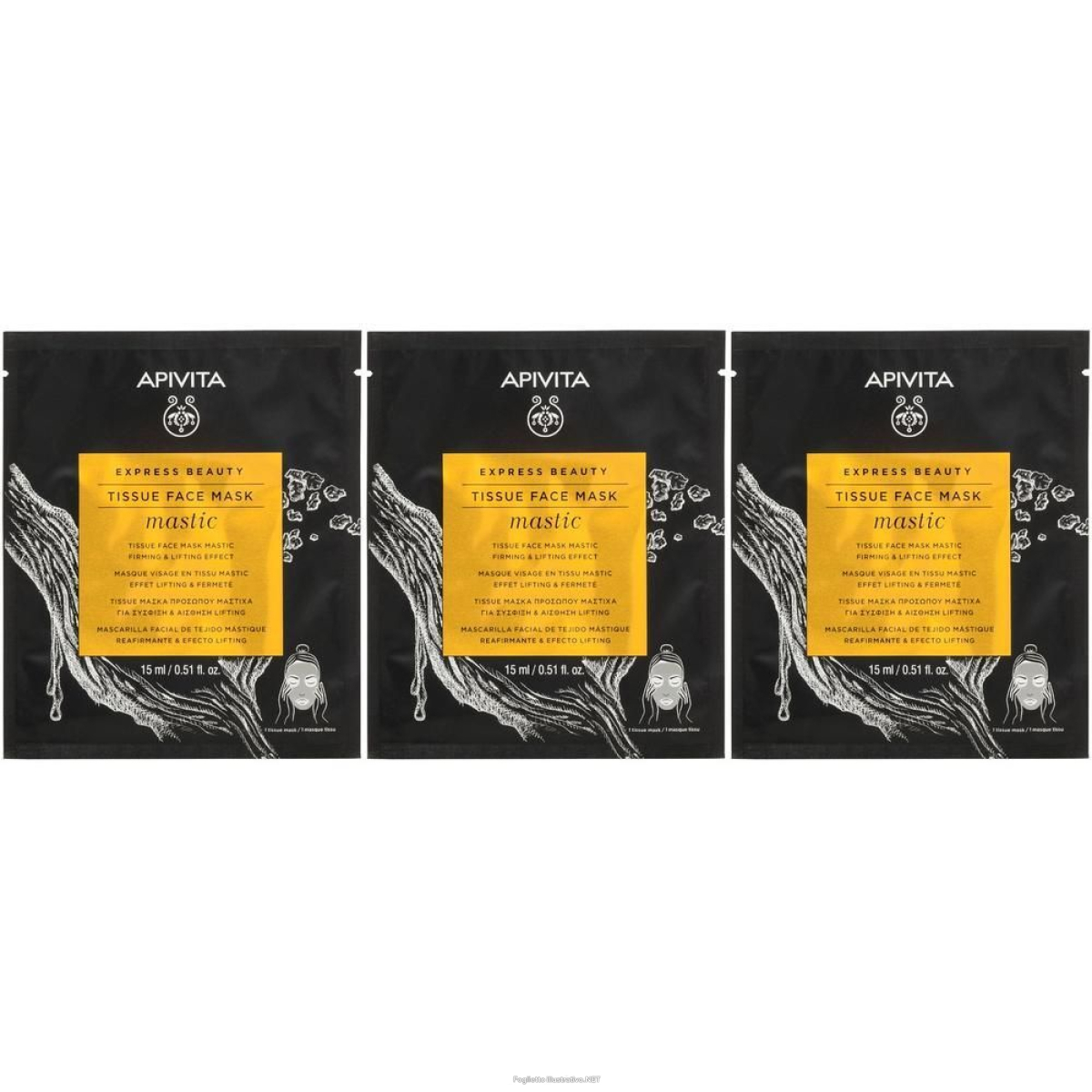 Cerca Offerte di apivita express beauty tissue face mask mastic 3x15 ml maschera viso e acquista online