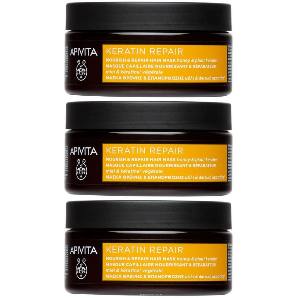 Cerca Offerte di apivita keratin repair maschera capelli nutriente riparatice 3x200 ml e acquista online
