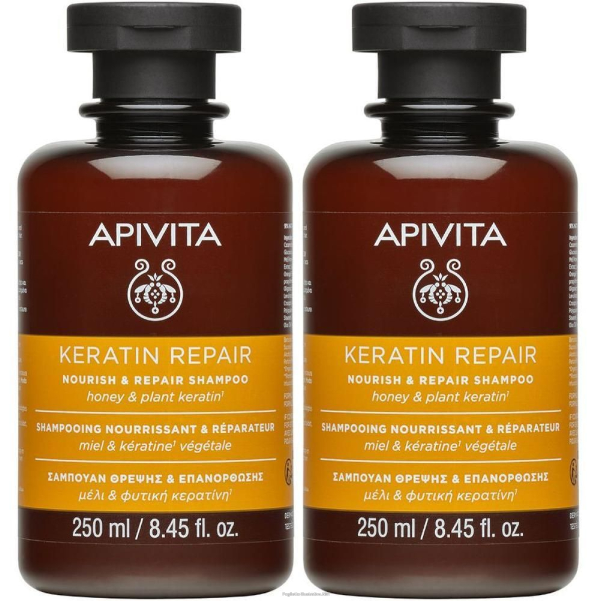 Cerca Offerte di apivita keratin repair shampoo nutriente riparatore 2x250 ml e acquista online