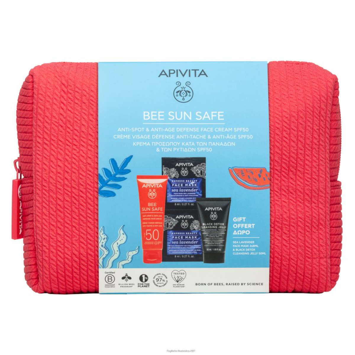 Cerca Offerte di apivita promo bee sun safe anti spot & anti age spf50 defence cream 50 ml + maschera viso sea lave + black detox cleansing gel con pochette in regalo e acquista online