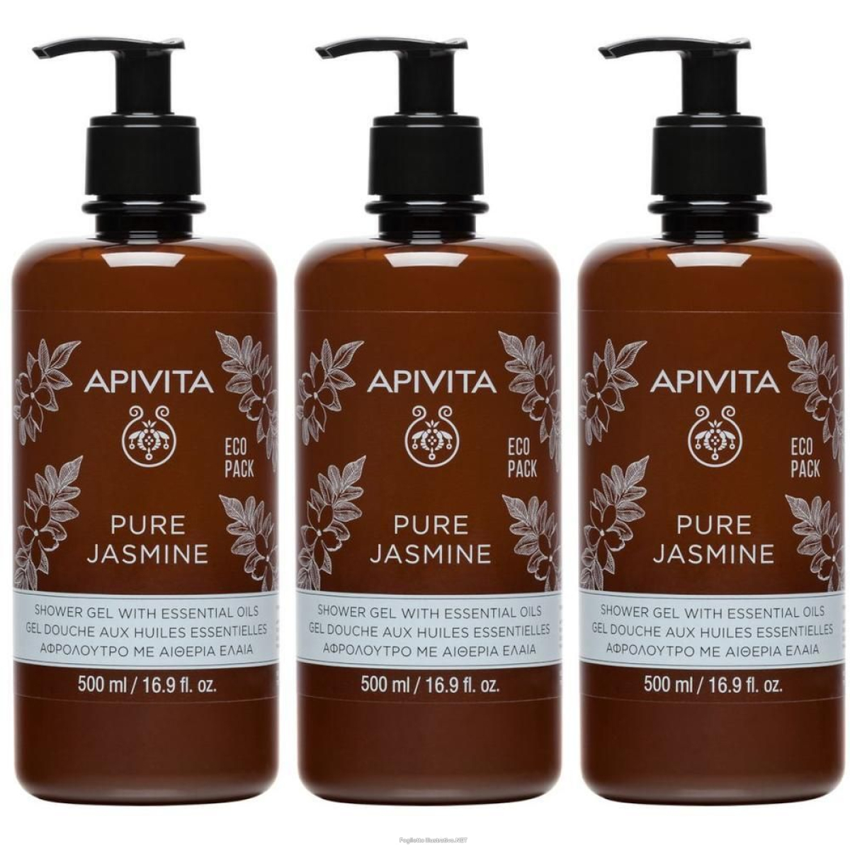 Cerca Offerte di apivita pure jasmine gel doccia con oli essenziali 3x500 ml e acquista online