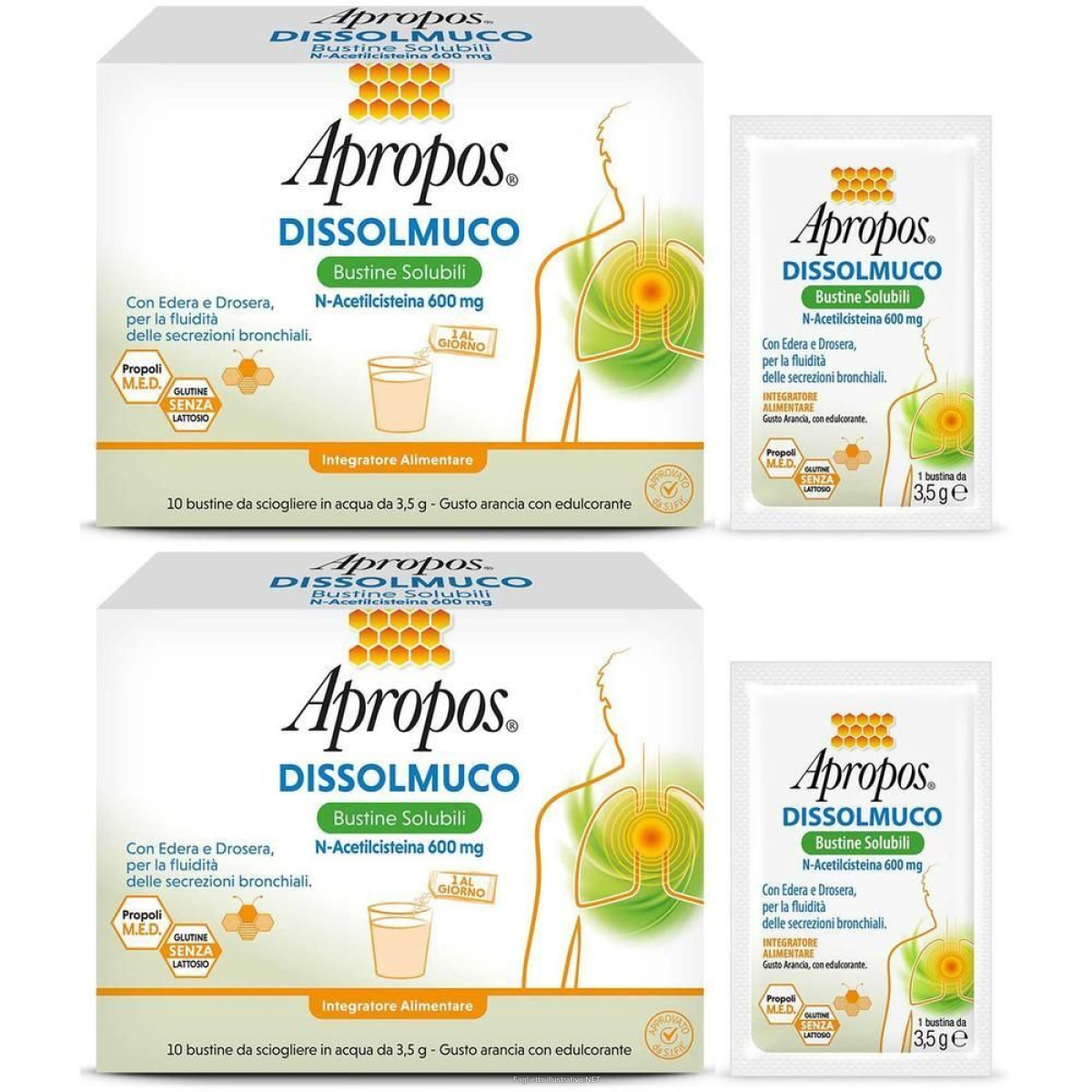 Cerca Offerte di apropos dissolmuco bustine solubili 2x10 pz bustina e acquista online