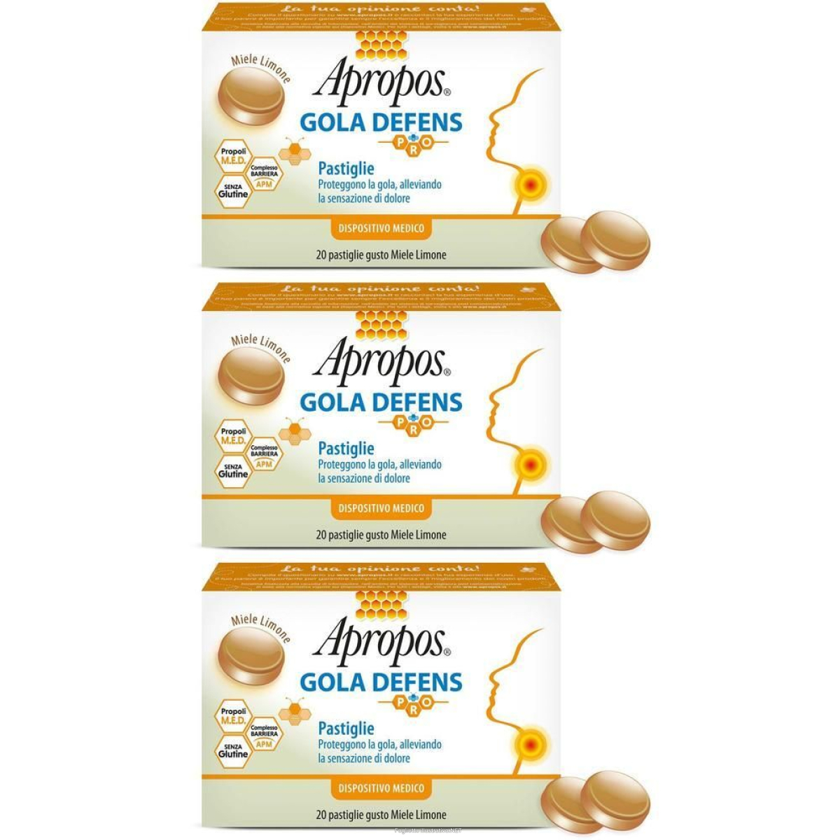 Cerca Offerte di apropos gola defens pro pastiglie gusto miele limone 3x20x2,5 g pastig e acquista online
