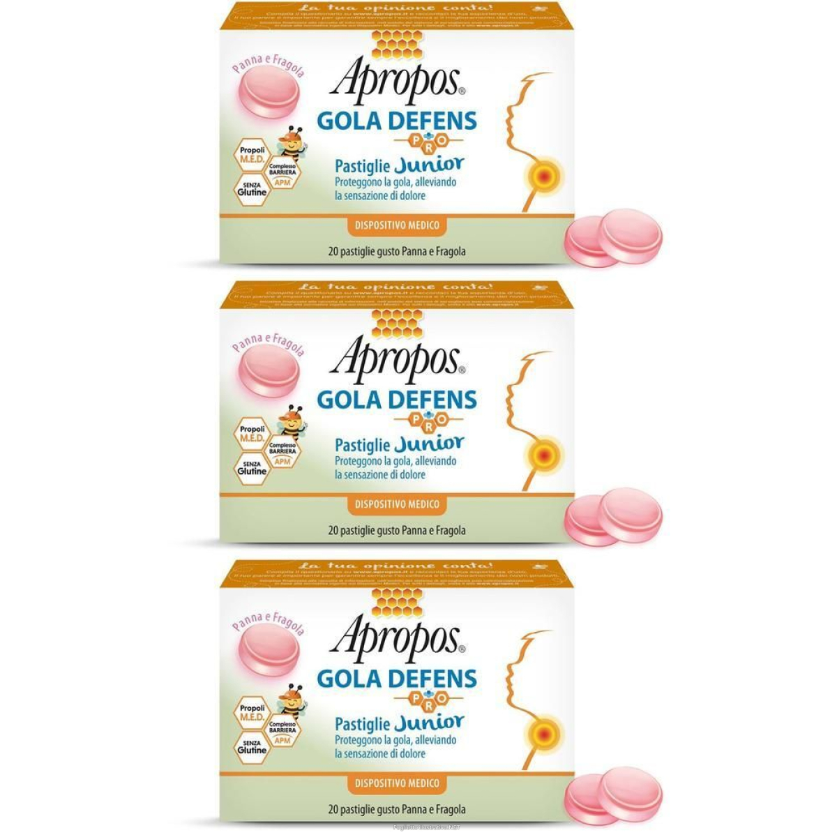 Cerca Offerte di apropos gola defens pro pastiglie junior panna e fragola 3x20x2 g past e acquista online