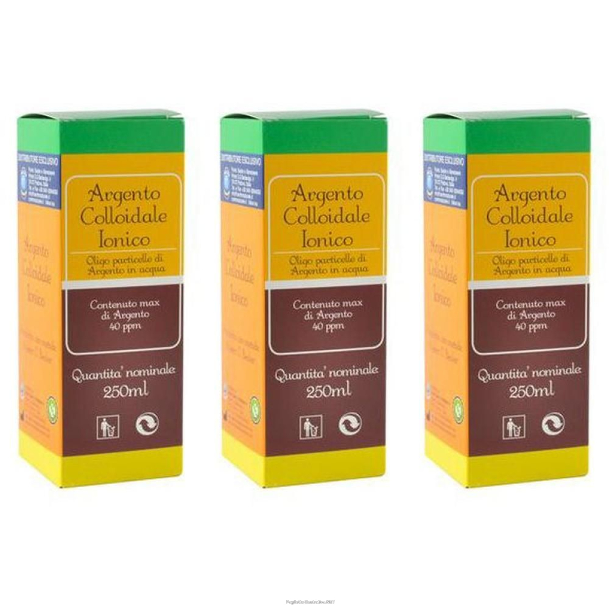 Cerca Offerte di argento colloidale ionico 40ppm certificato 250 ml 3x250 ml soluzione e acquista online