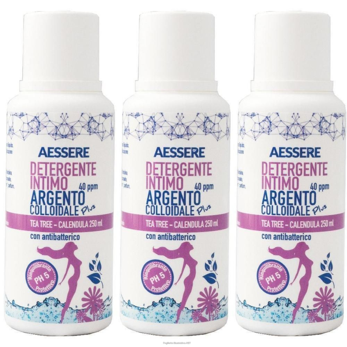 Cerca Offerte di argento colloidale plus 40 ppm detergente intimo 250 ml 3x250 ml soluz e acquista online
