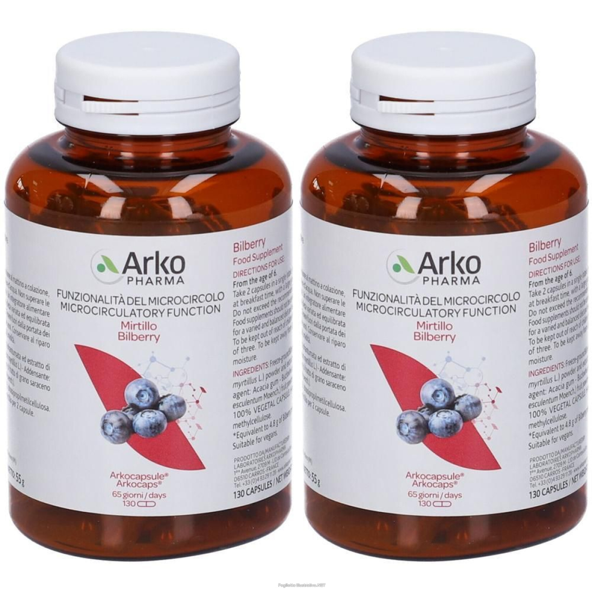 Cerca Offerte di arkocapsule funzionalita' microcircolo mirtillo 130 capsule 2x55 g cap e acquista online