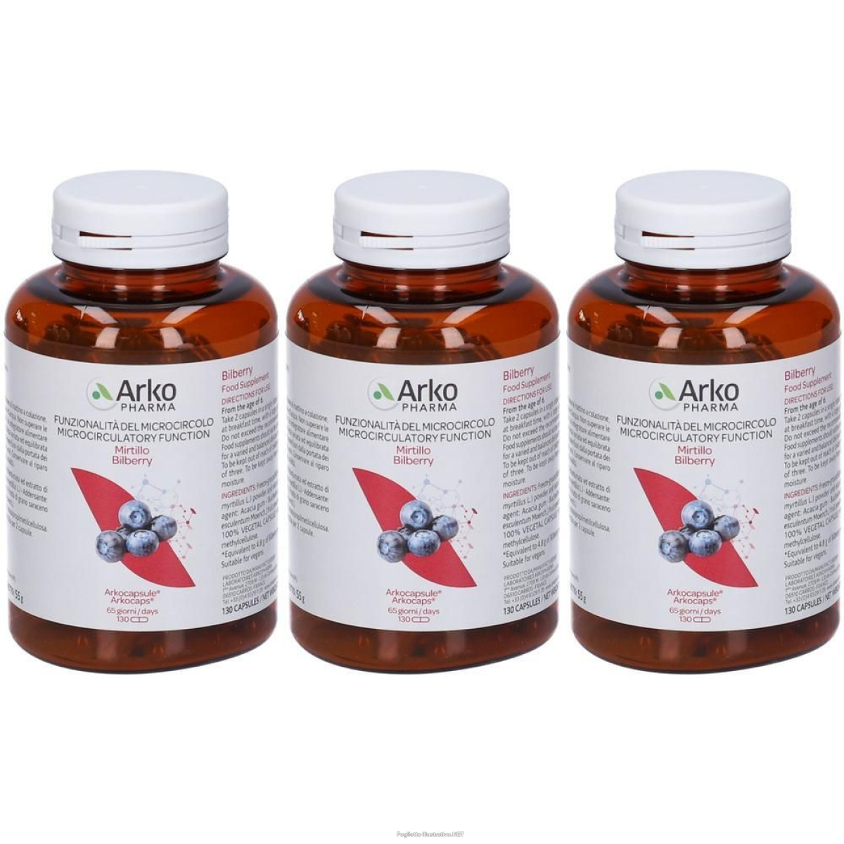 Cerca Offerte di arkocapsule funzionalita' microcircolo mirtillo 130 capsule 3x55 g cap e acquista online