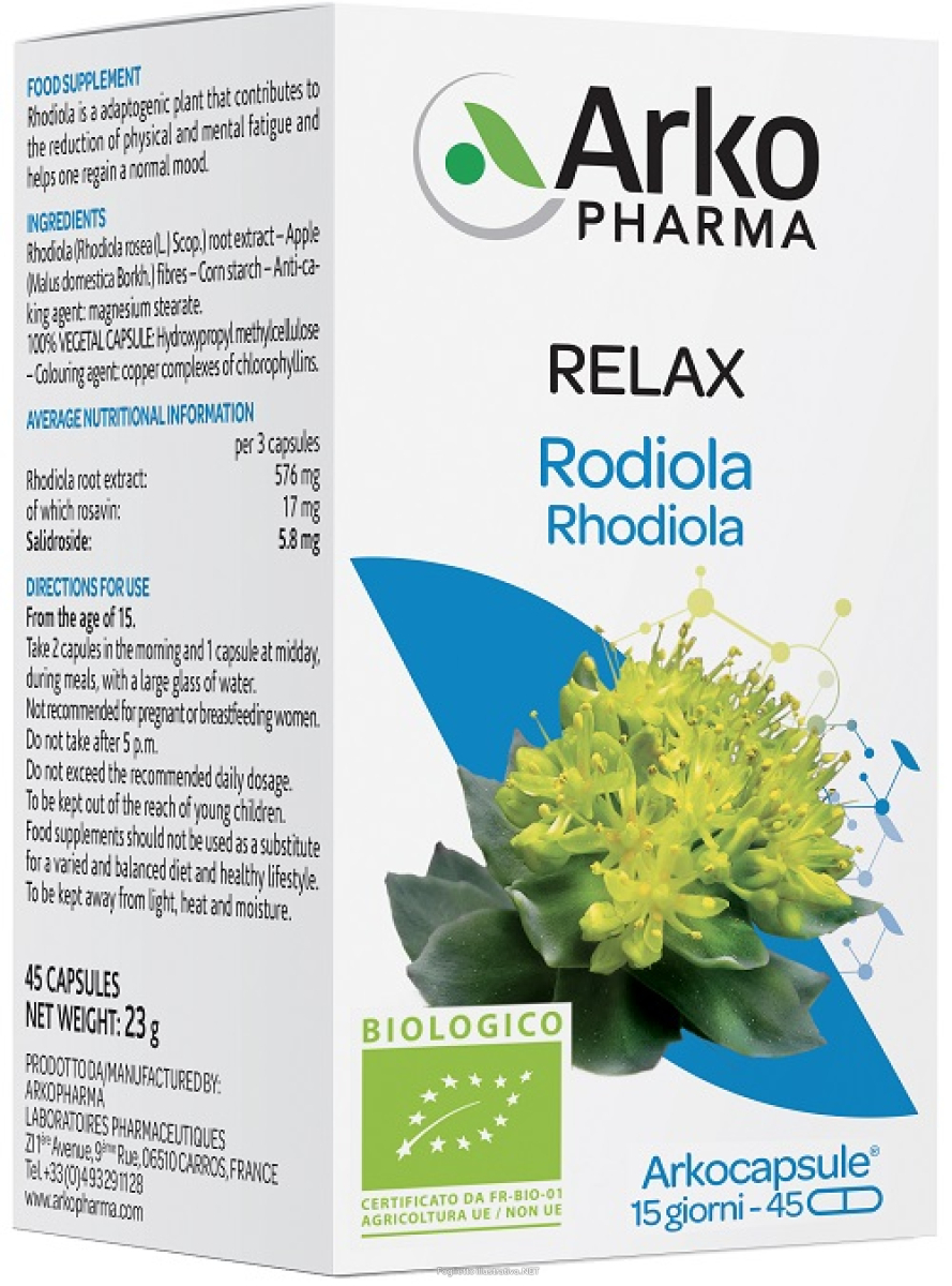 Cerca Offerte di arkocapsule rodiola bio 45 capsule e acquista online