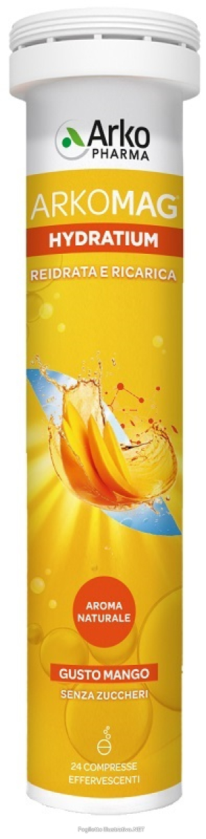 Cerca Offerte di arkomag hydratium reidrata e ricarica mango 24 compresse effervescenti senza zuccheri con edulcorante e acquista online