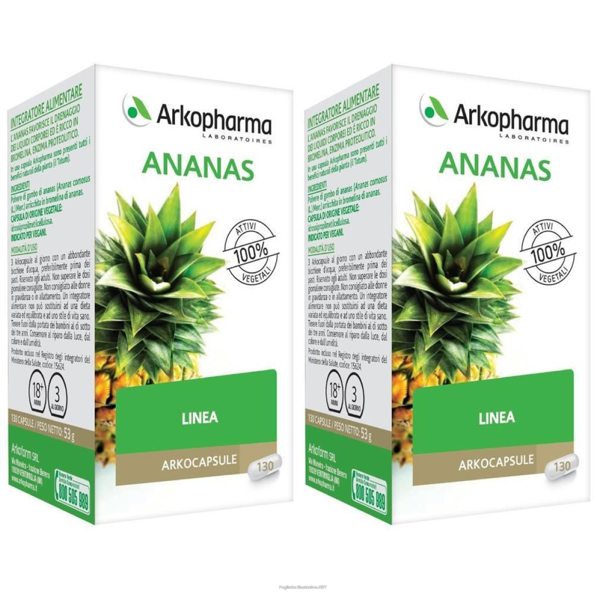 Cerca Offerte di arkopharma ananas gambo 130 cps 2x53 g capsule e acquista online