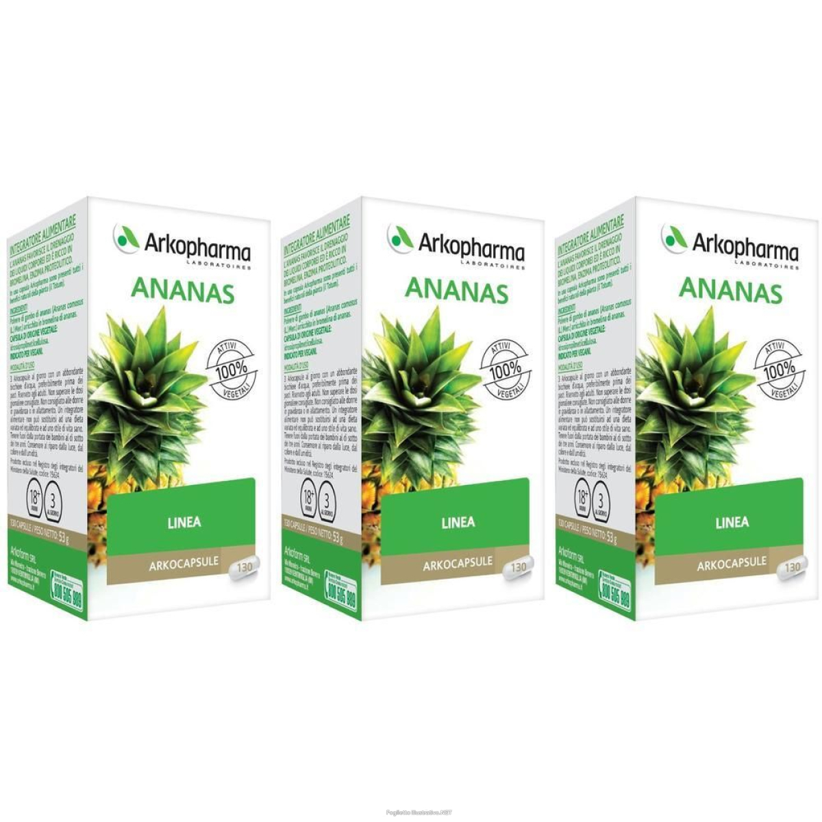 Cerca Offerte di arkopharma ananas gambo 130 cps 3x53 g capsule e acquista online