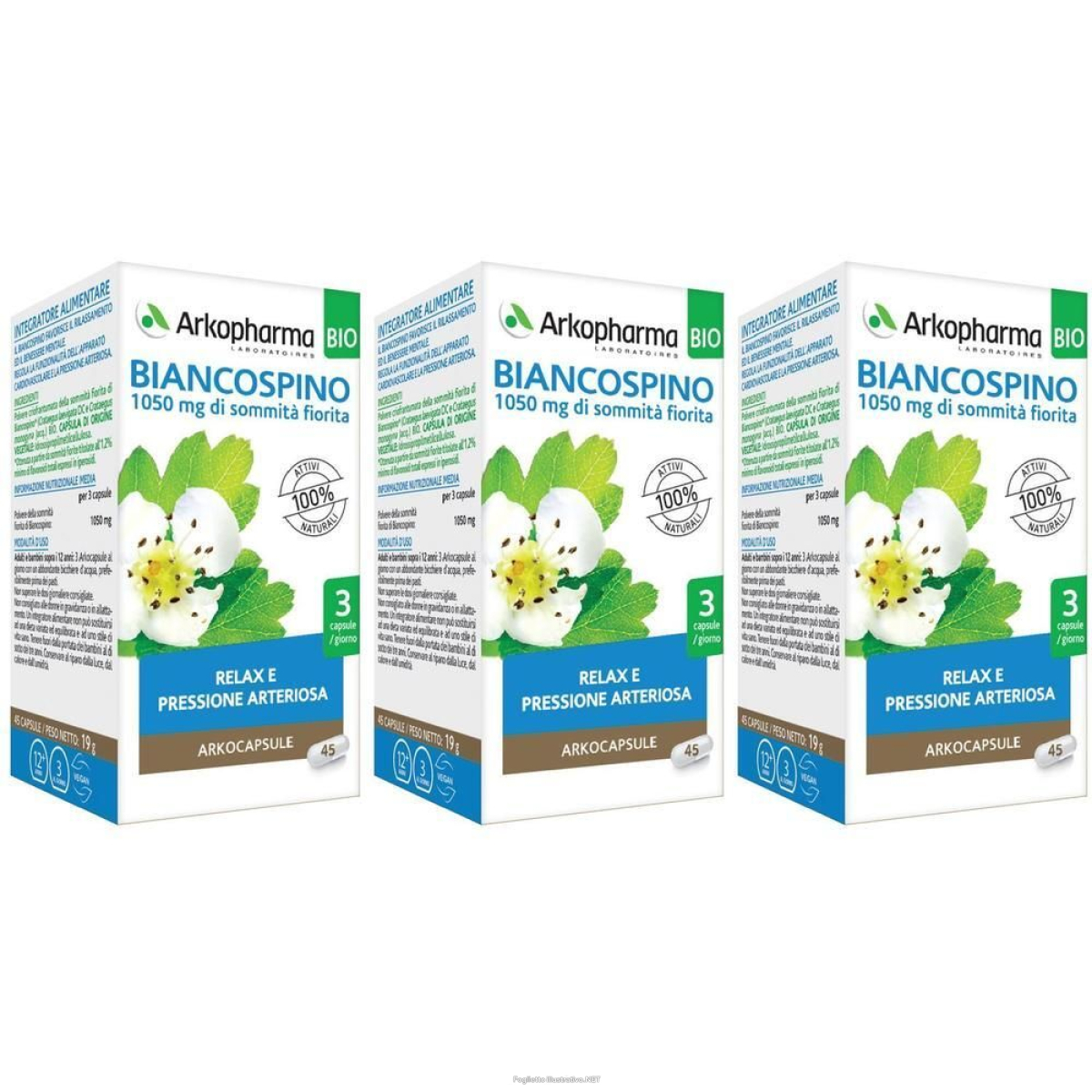 Cerca Offerte di arkopharma arkocapsule biancospino 3x19 g capsule e acquista online