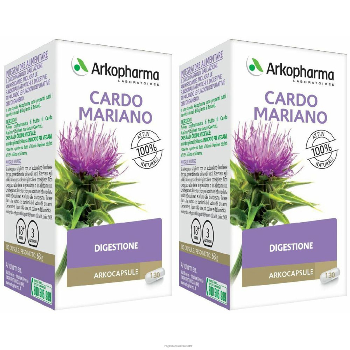 Cerca Offerte di arkopharma arkocapsule® cardo mariano set da 2 2x62 g capsule e acquista online