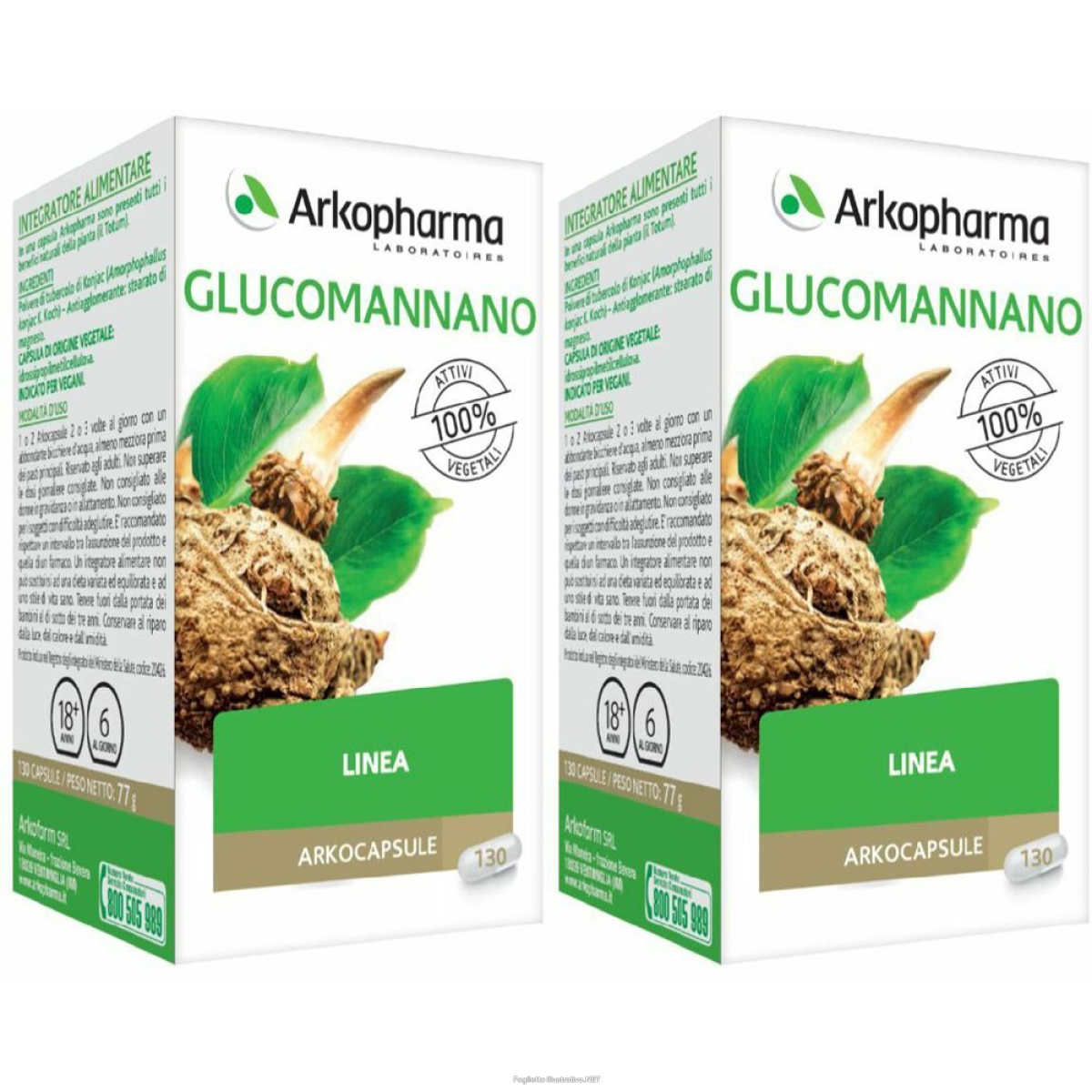 Cerca Offerte di arkopharma arkocapsule glucomannano linea set da 2 2x130 pz capsule e acquista online