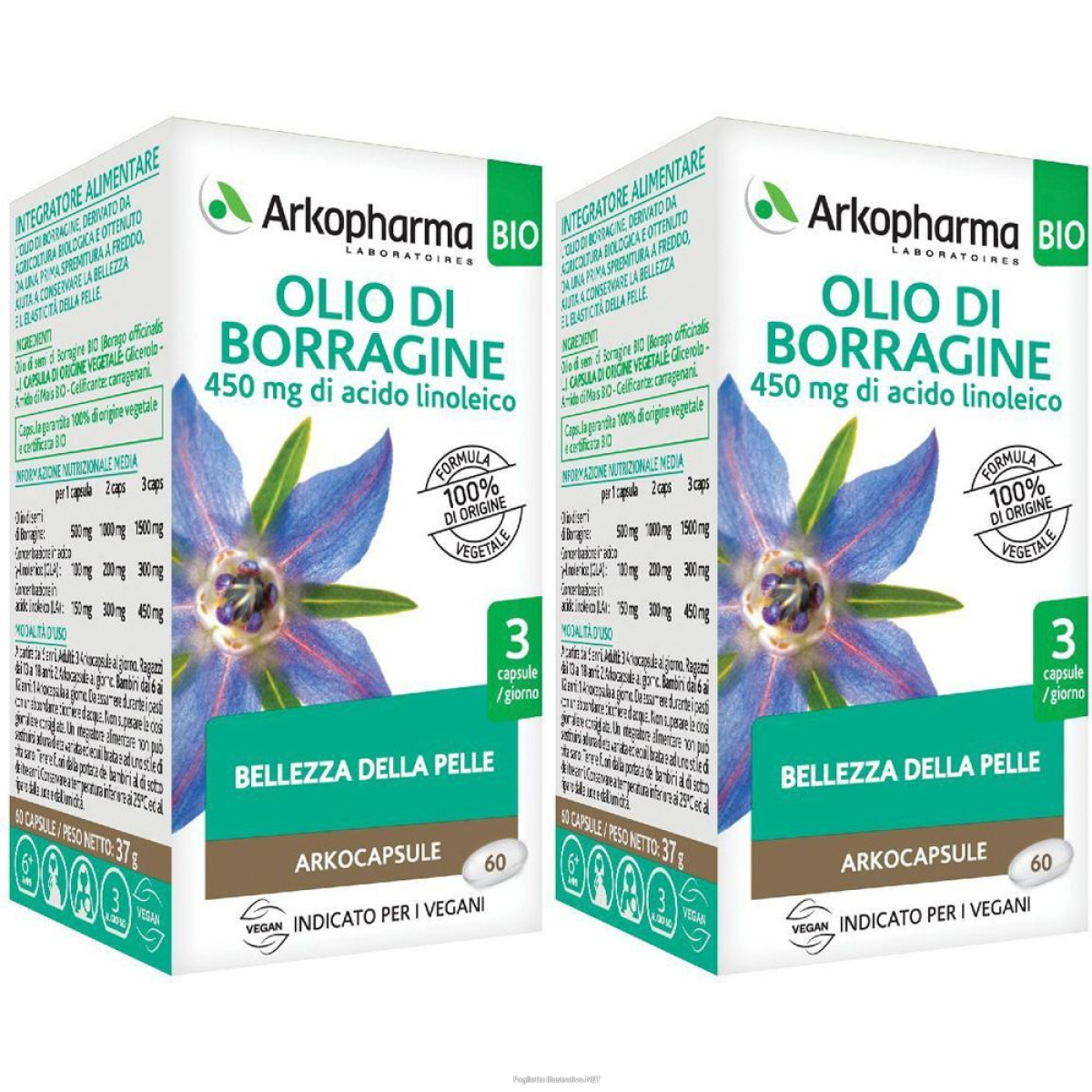 Cerca Offerte di arkopharma arkocapsule® olio di borragine set da 2 2x37 g capsule e acquista online