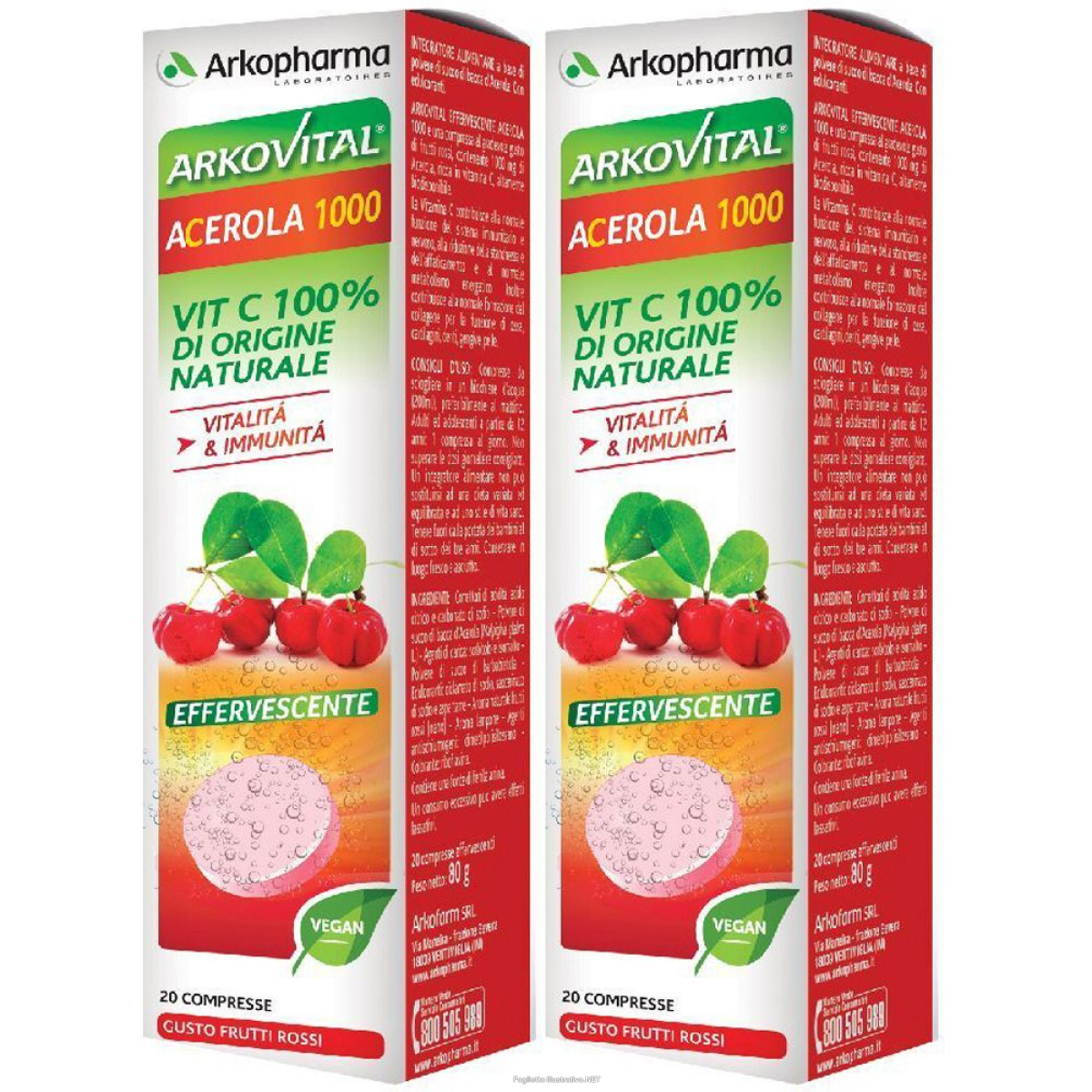 Cerca Offerte di arkopharma arkovital® acerola 1000 effervescente set da 2 2x80 g compr e acquista online