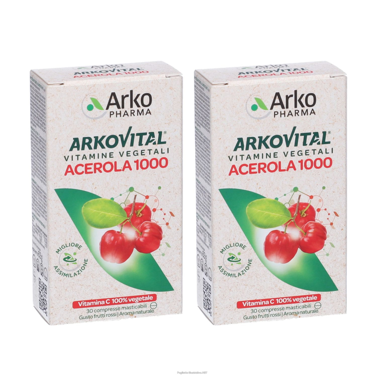 Cerca Offerte di arkopharma arkovital® acerola 1000 vitamina c 2 confezioni 60 pz set e acquista online