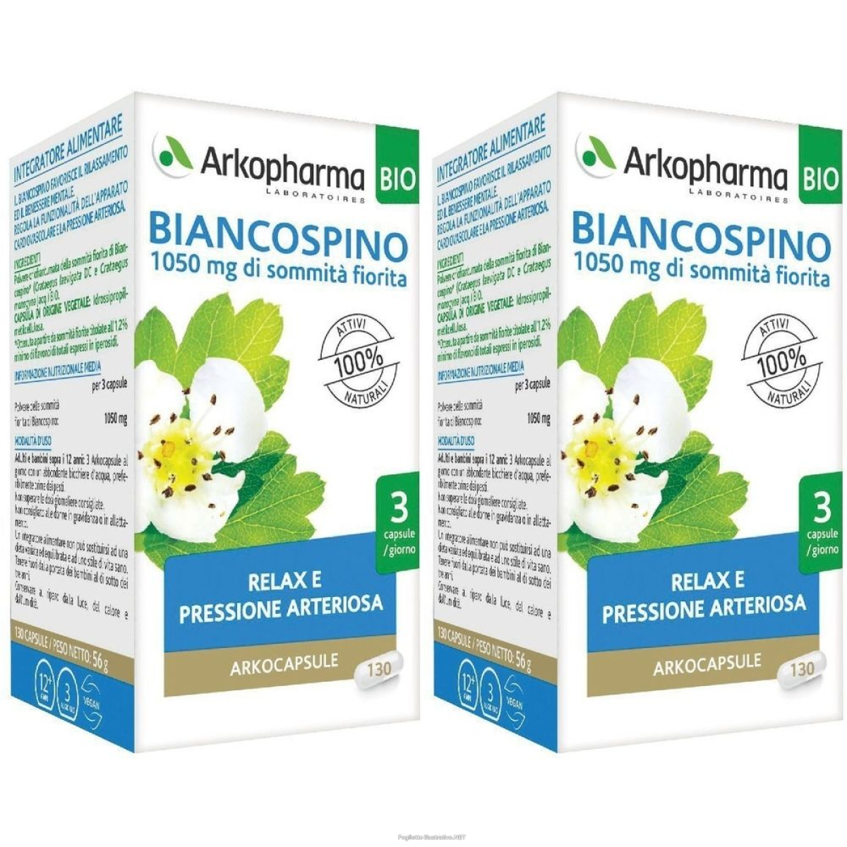 Cerca Offerte di arkopharma bio biancospino set da 2 2x56 g capsule e acquista online