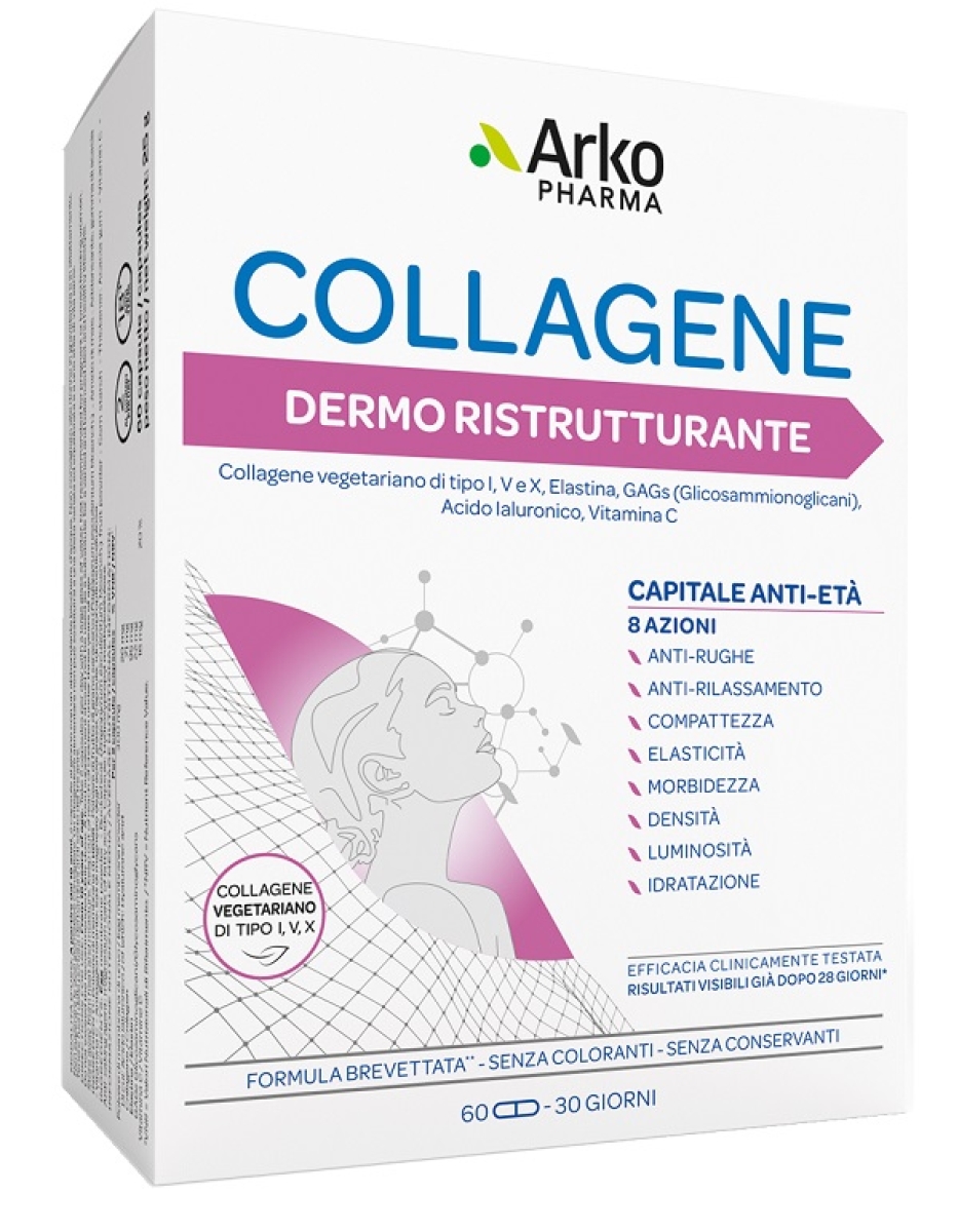 Cerca Offerte di Arkopharma collagene dermo ristrutturante - integratore per il benessere della pelle, 60 capsule e acquista online