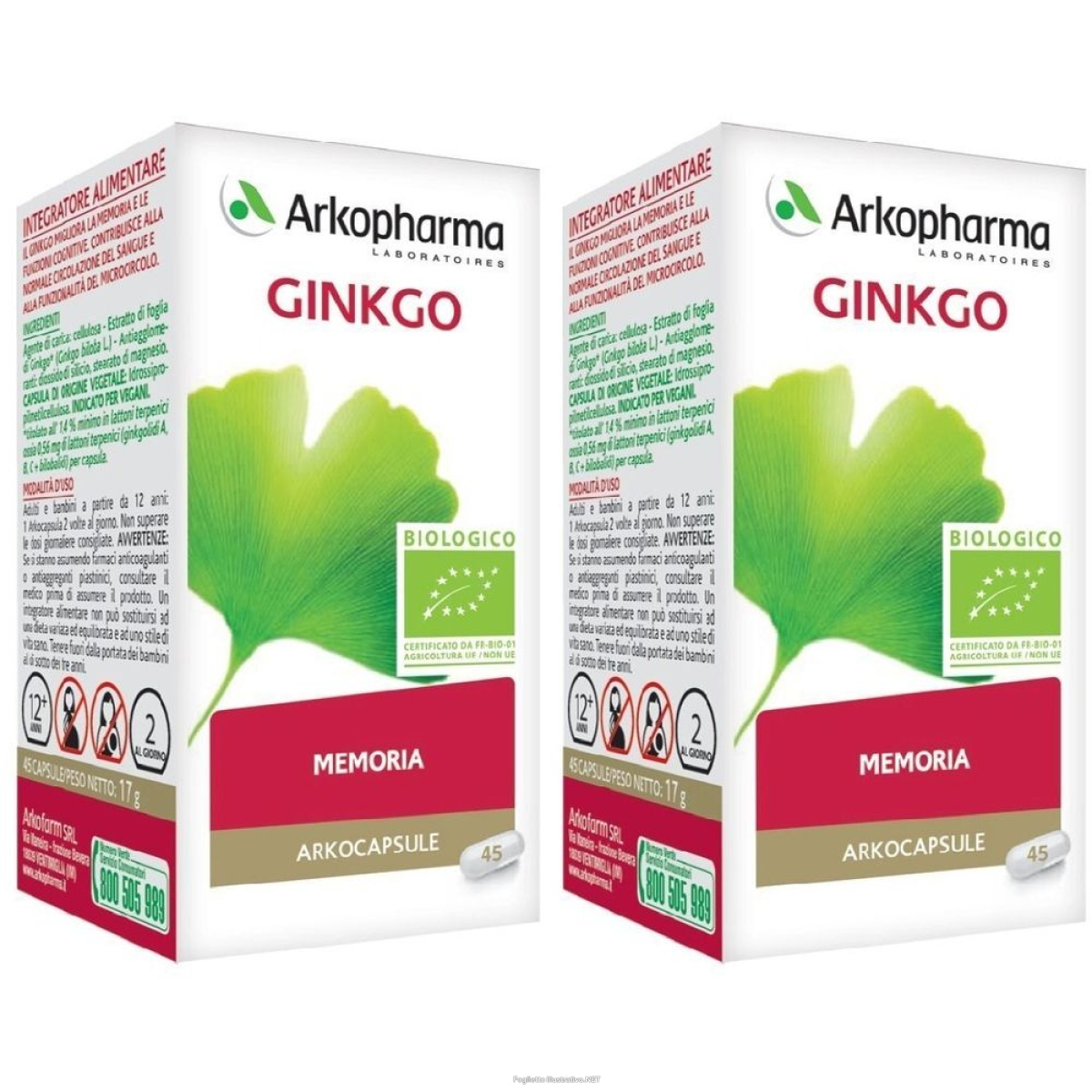 Cerca Offerte di arkopharma ginkgo memoria set da 2 g capsule e acquista online