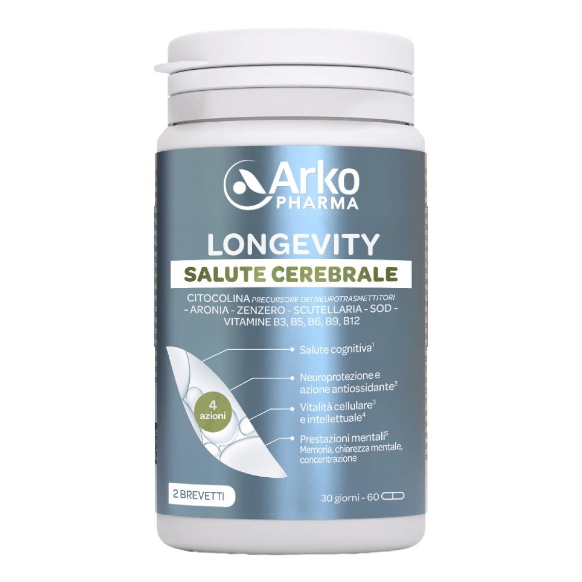 Cerca Offerte di Arkopharma longevity salute cerebrale - integratore per le funzioni cognitive, 60 capsule e acquista online