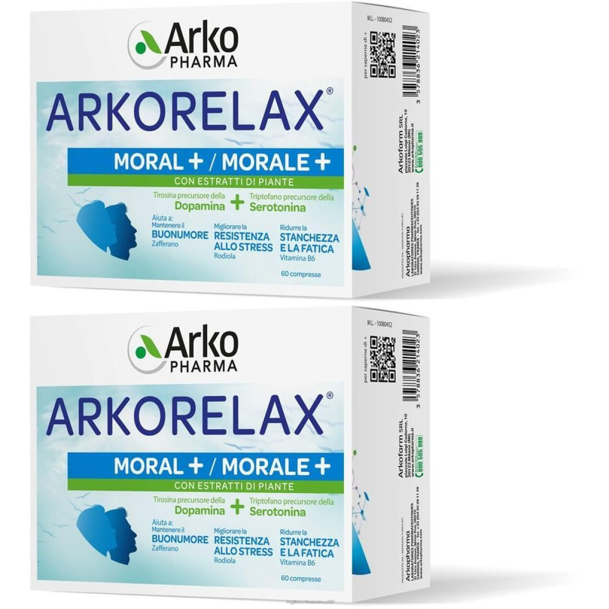 Cerca Offerte di arkorelax morale+ 2x54 g compresse e acquista online