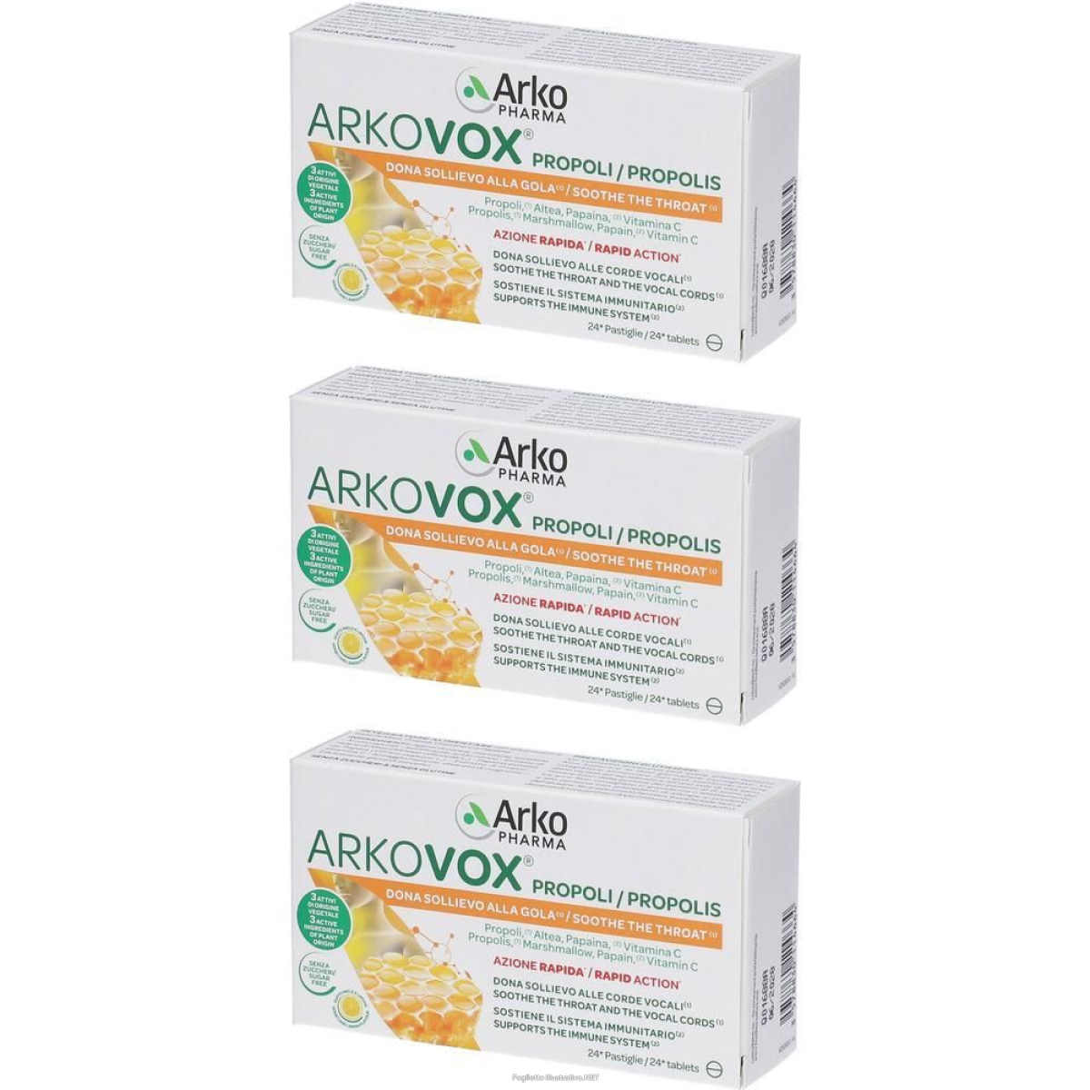 Cerca Offerte di arkovox® propoli pastiglie gusto miele limone 3x48 g compresse e acquista online