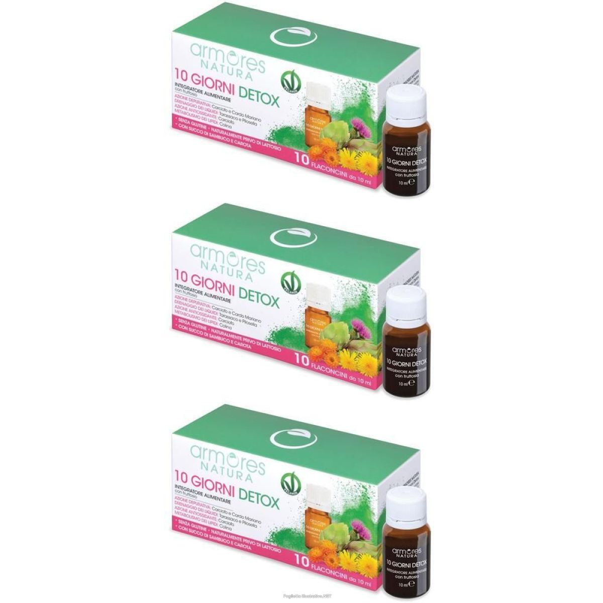 Cerca Offerte di armores natura 10 giorni detox flaconcini da ml 3x10x10 ml soluz e acquista online