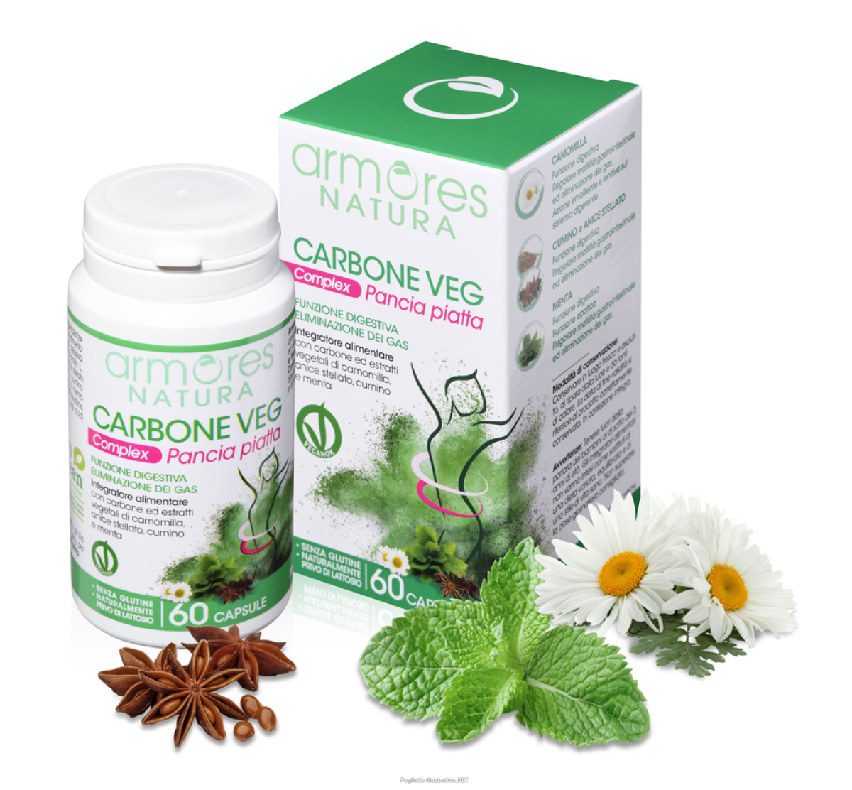 Cerca Offerte di armores natura carbone veg complex pancia piatta 60 capsule e acquista online