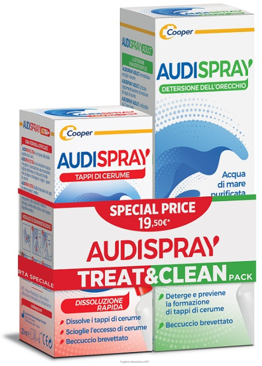 Cerca Offerte di audispray treat & clean pack spray igiene orecchio e spray dissolvi tappo cerume e acquista online
