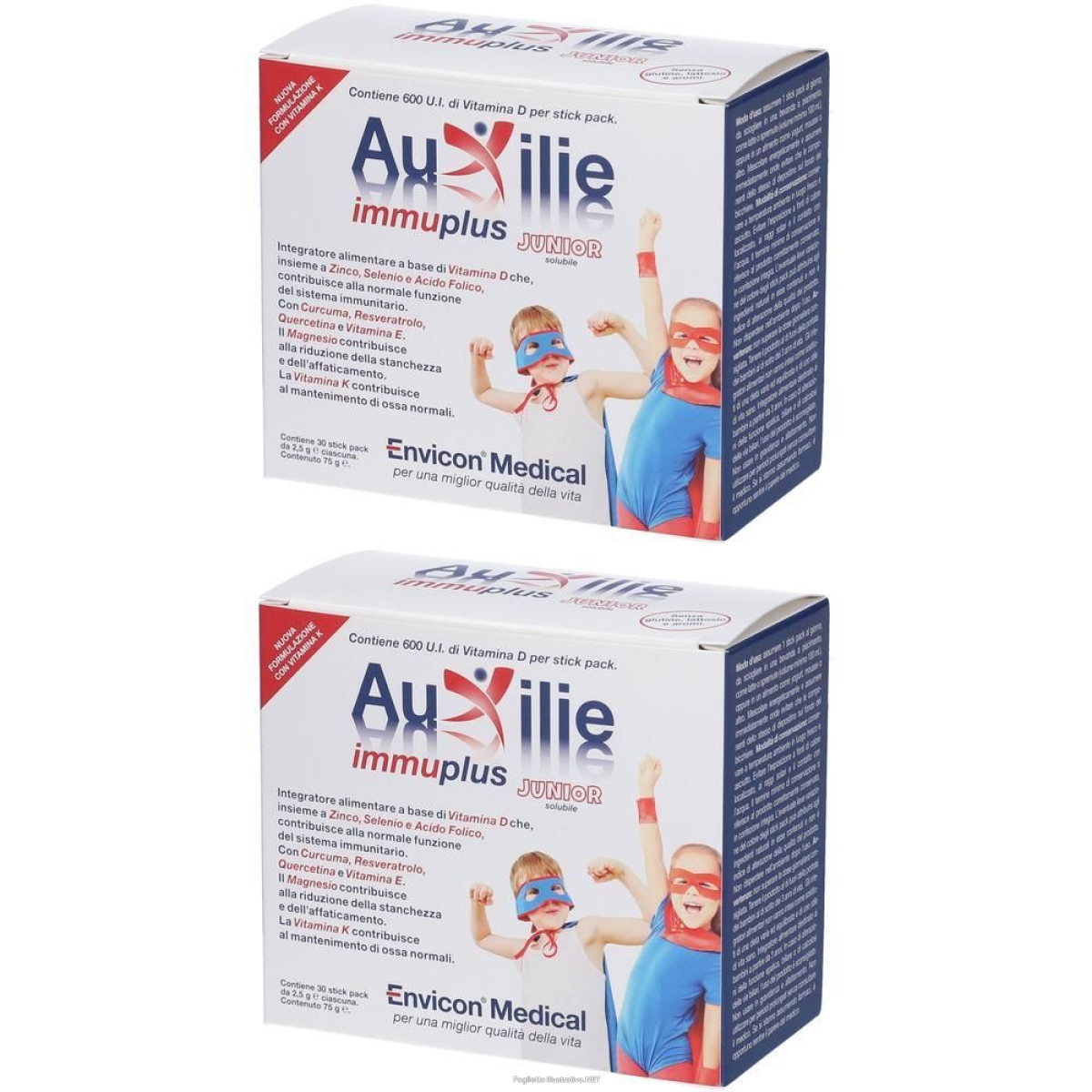Cerca Offerte di auxilie immuplus junior solubile 30 stick pack 2x75 g polvere per solu e acquista online