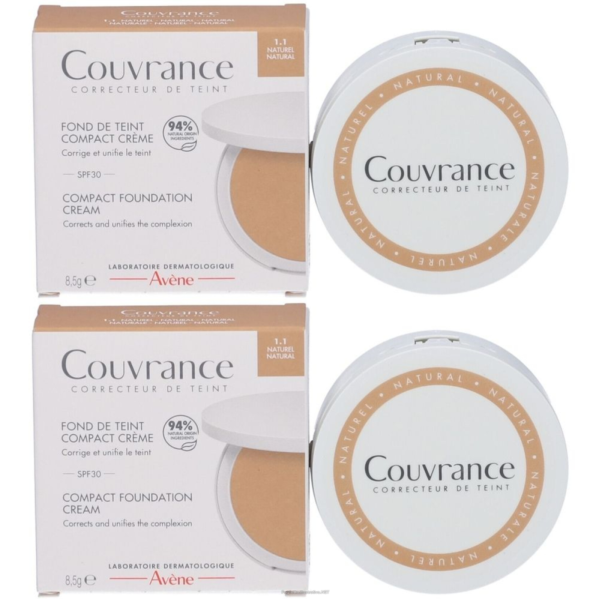 Cerca Offerte di avene couvrance fondotinta compatto naturale set da 2 2x1 pz make up e acquista online