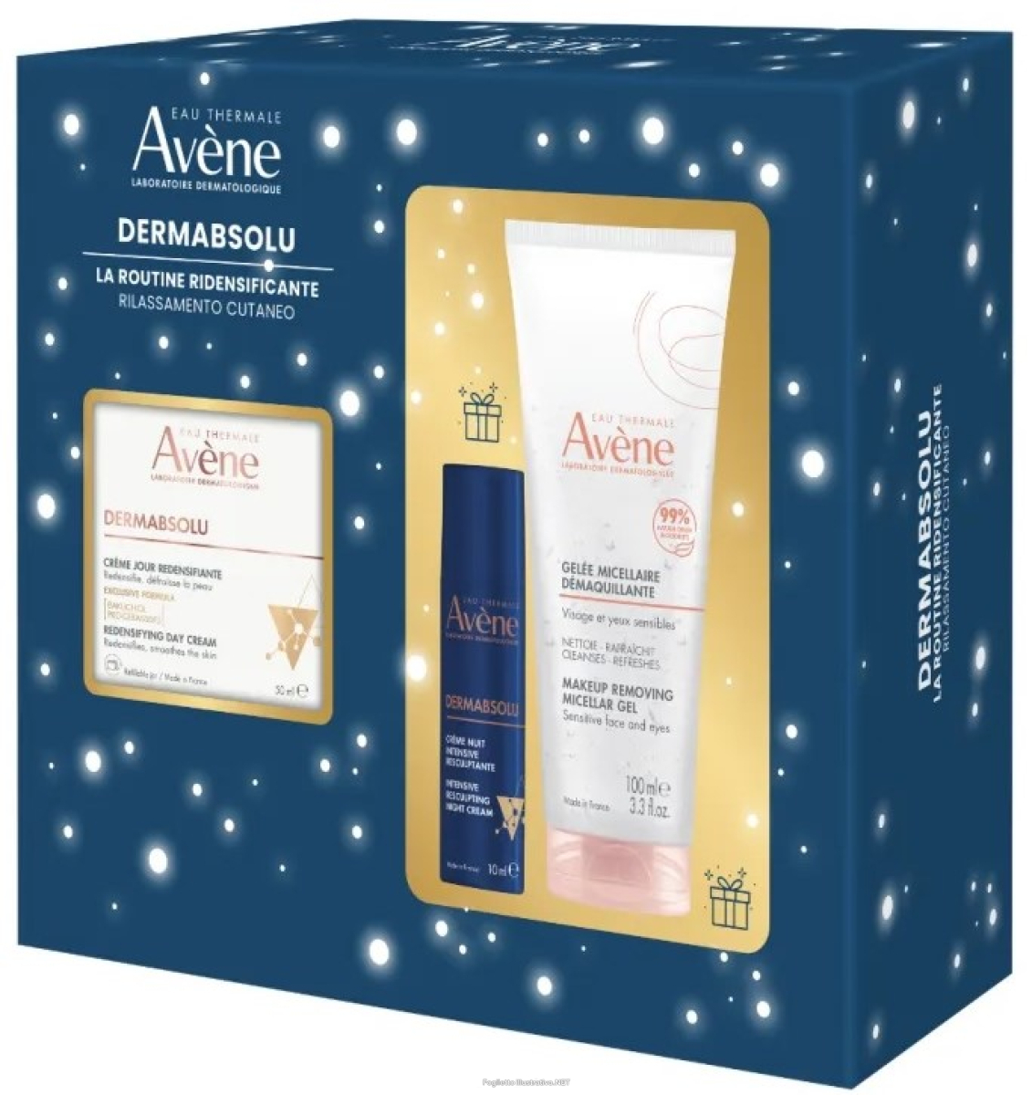 Cerca Offerte di avène dermabsolu routine ridensificante cofanetto con crema giorno ridensificante 50ml + crema notte rimodellante 10ml in omaggio + gel micellare e acquista online