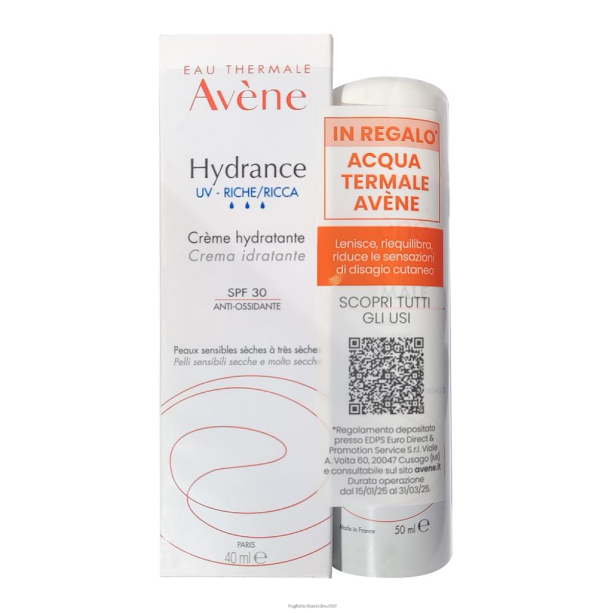 Cerca Offerte di avene hydrance crema ricca uv 40 ml + acqua termale 50 ml e acquista online