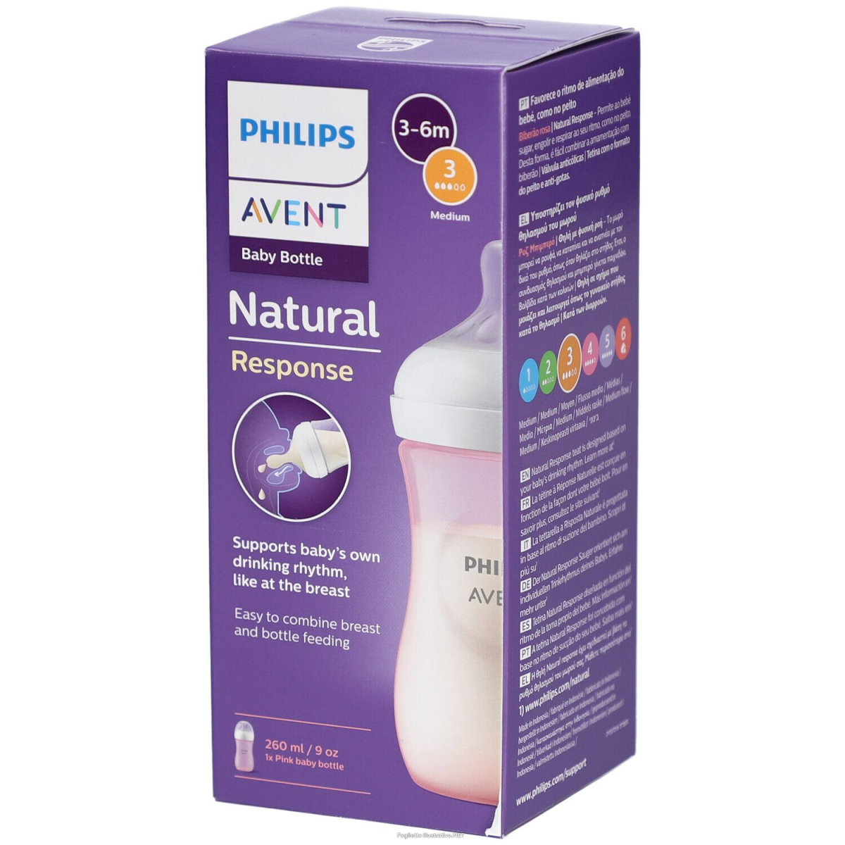 Cerca Offerte di avent biberon natural response da 260ml rosa tettarella flusso 3 e acquista online