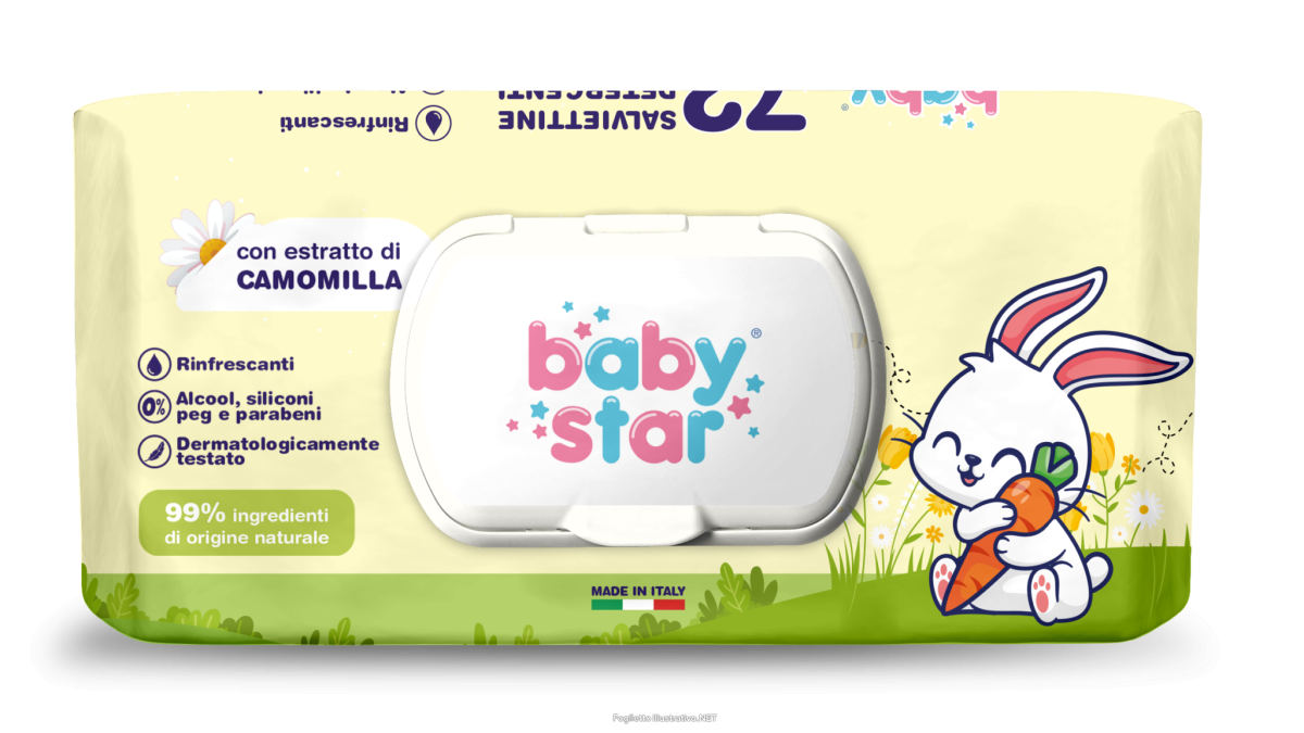 Trova Offerte di baby star salviette detergenti con estratto di camomilla 72 salviette e compra online