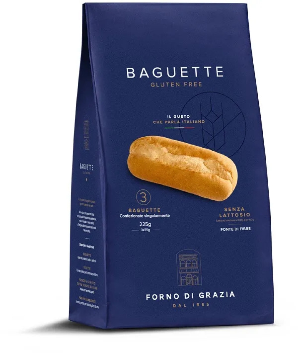 Trova Offerte di Baguette fdg senza glutine e lattosio, 3 pezzi da 75g e compra online