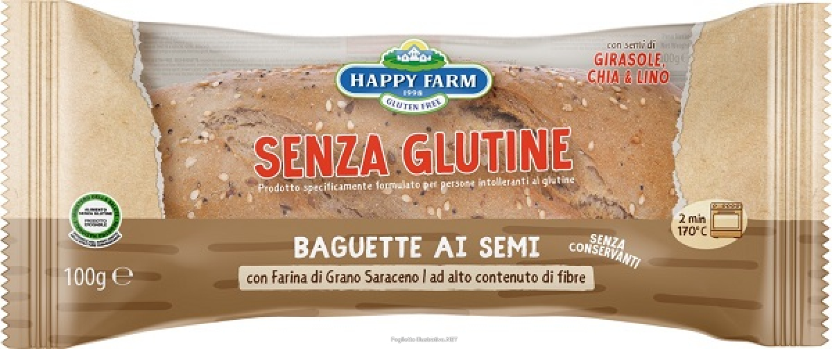 Trova Offerte di baguette scura ai semi happy farm 100g e compra online