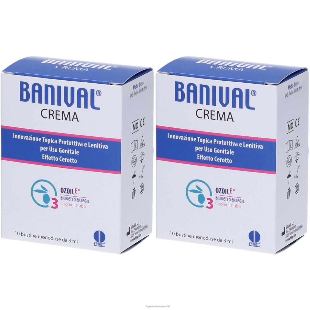 Trova Offerte di banival crema 10 bustine da 3 ml set da 2 2x10x3 ml e compra online
