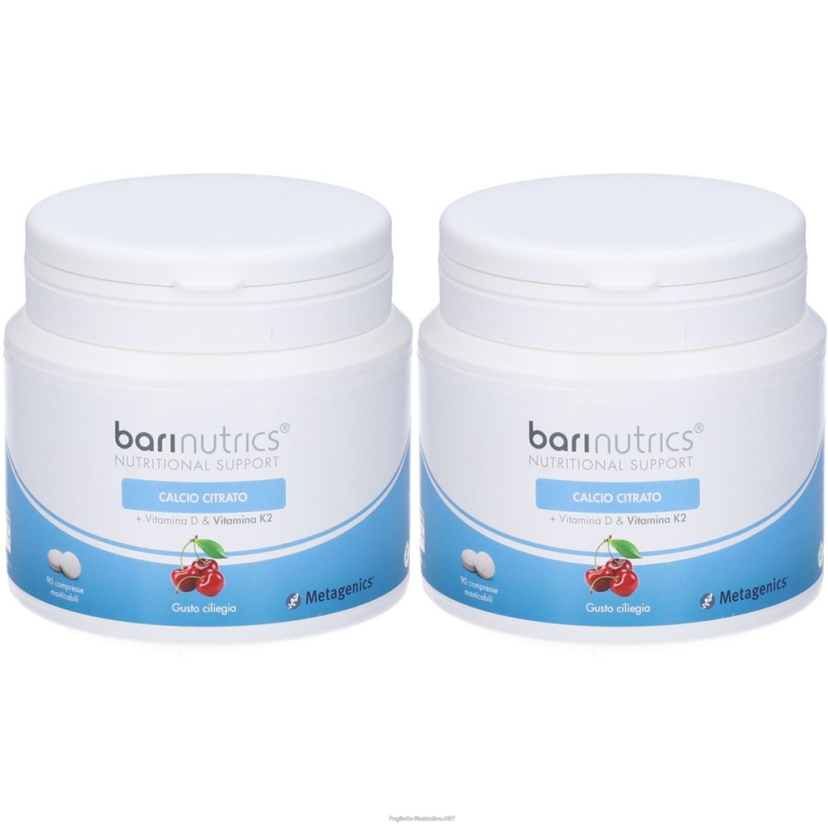 Trova Offerte di barinutrics calcio citrato k2 ciliegia 90 compresse set da 2 2x1 pz co e compra online