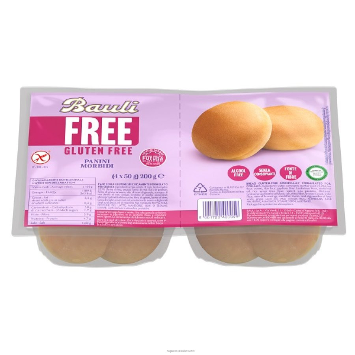Trova Offerte di bauli free panini morbidi senza glutine 4 pezzi e compra online