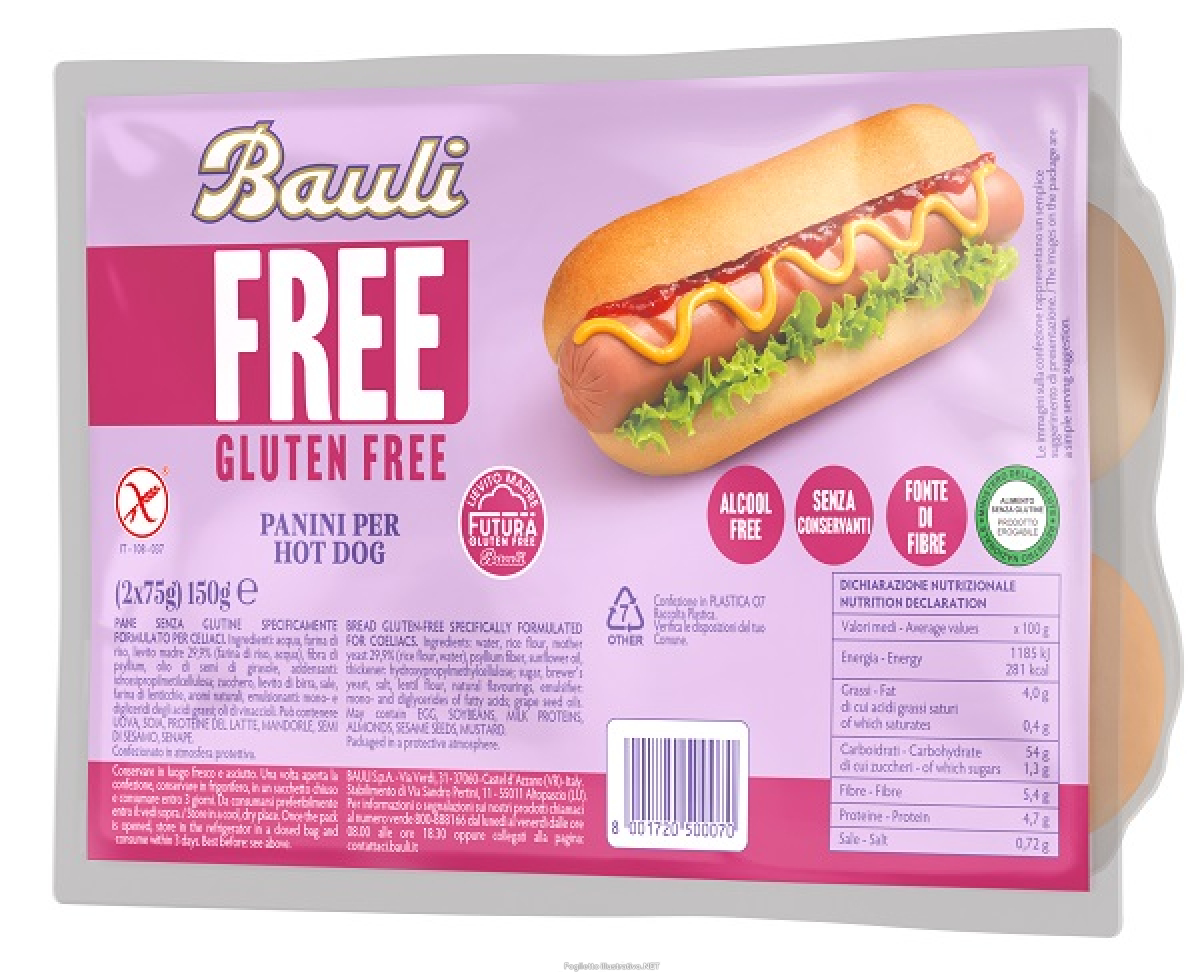 Trova Offerte di bauli senza glutine panini per hot dog 2 x 75 grammi e compra online