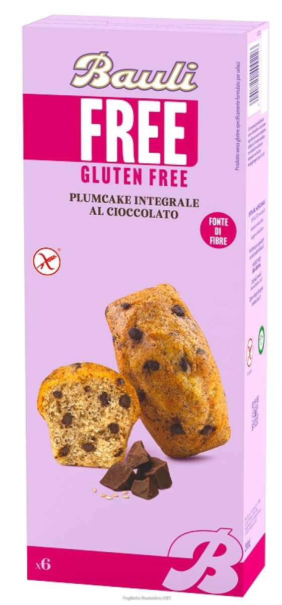 Trova Offerte di bauli senza glutine plumcake integrale al cioccolato 6 pezzi 210 grammi e compra online