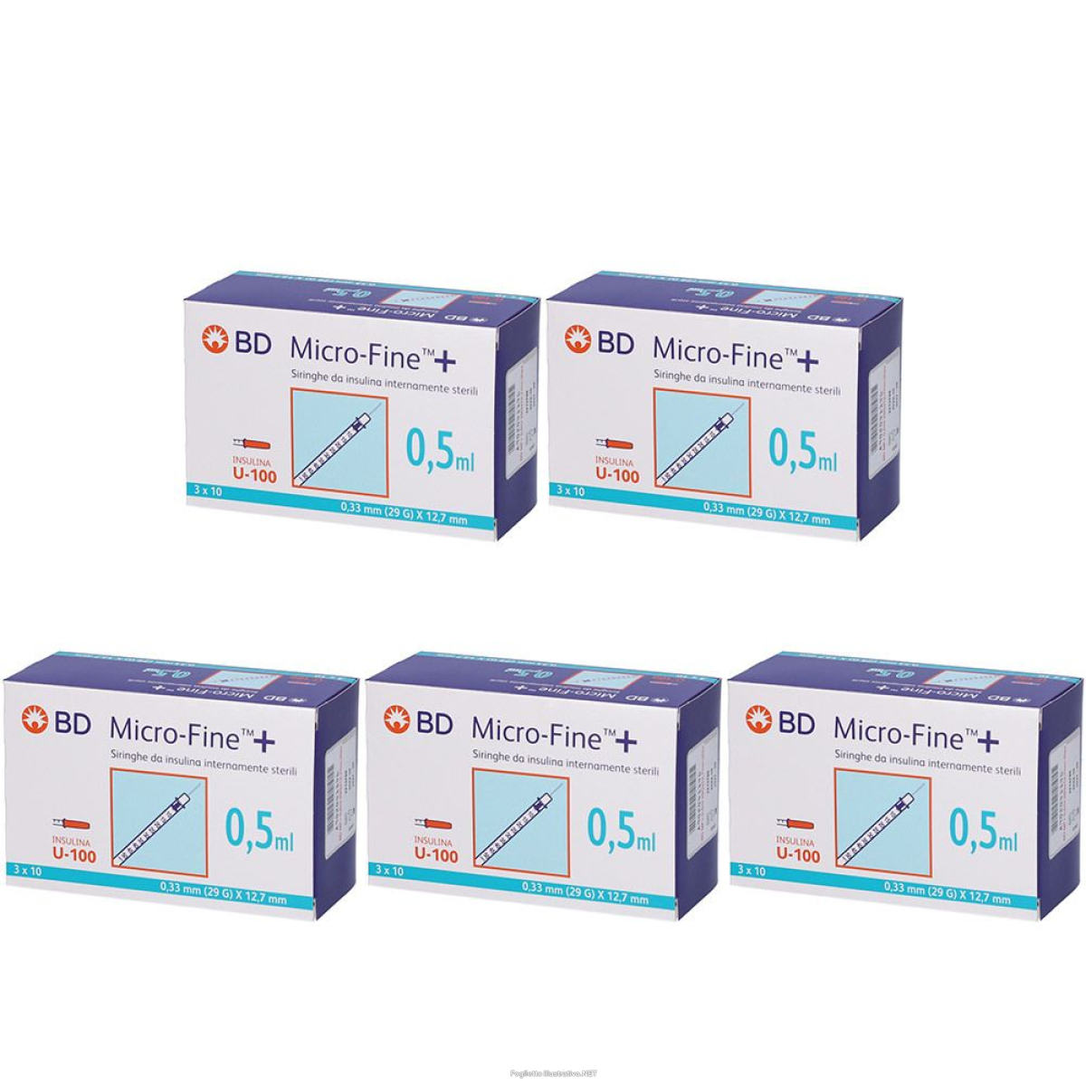 Trova Offerte di bd micro-fine™ + 0,5 ml 0,33 mm (29g) x 12,7 set da 5 5x30 pz sirin e compra online