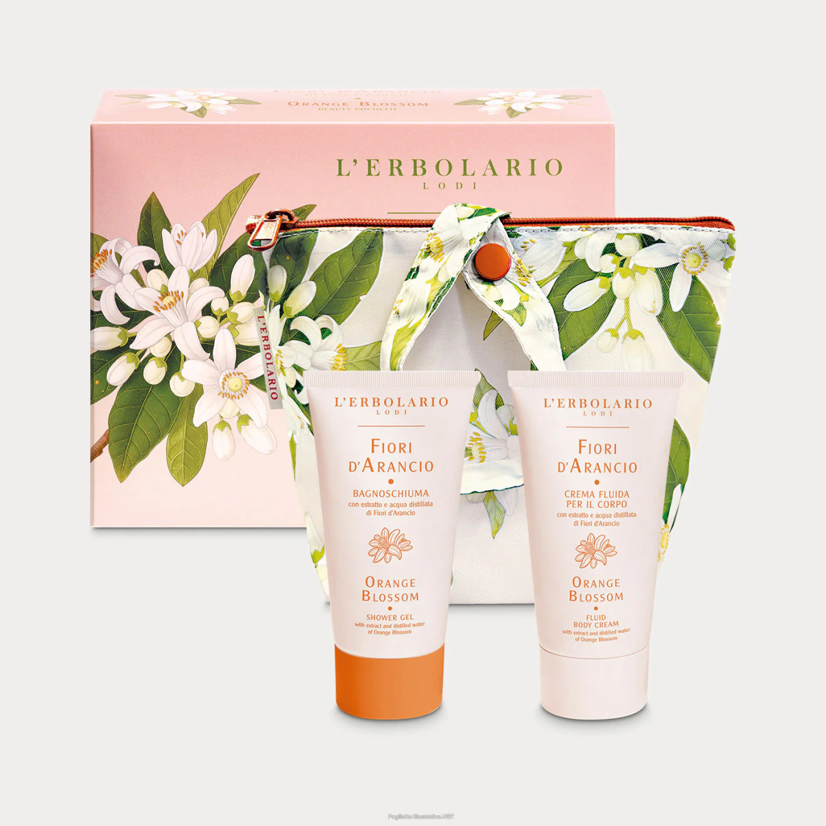 Trova Offerte di beauty pochette fiori d\'arancio con bagnoschiuma e crema corpo - l\'erbolario e compra online