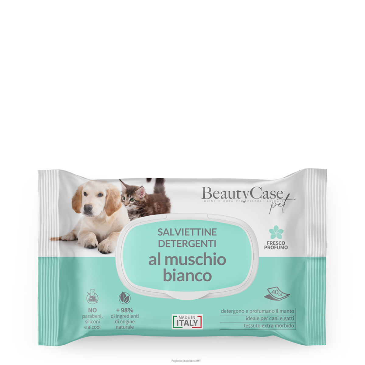 Trova Offerte di beautycase salviettine detergenti per cani e gatti muschio bianco 40 pezzi - igiene e pulizia facile e veloce e compra online