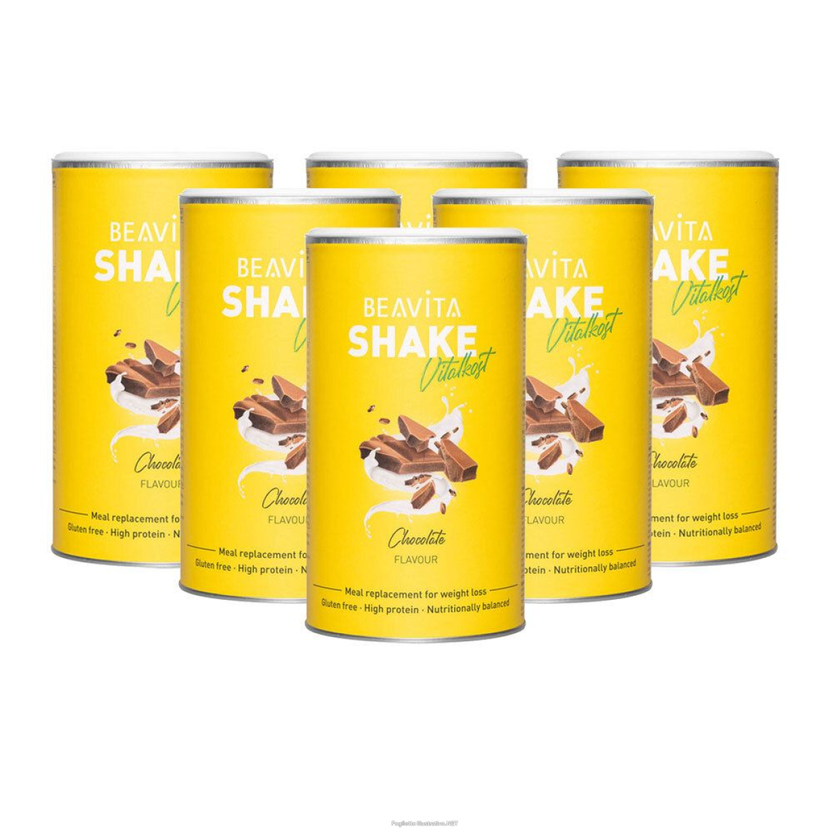 Trova Offerte di beavita set per dimagrire cioccolato da 6 6x500 g polvere e compra online